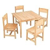 Amazon.com: KidKraft Wooden Farmhouse Table & 4 Chairs Set, Children's Furniture for Arts and Act... | Amazon (US)