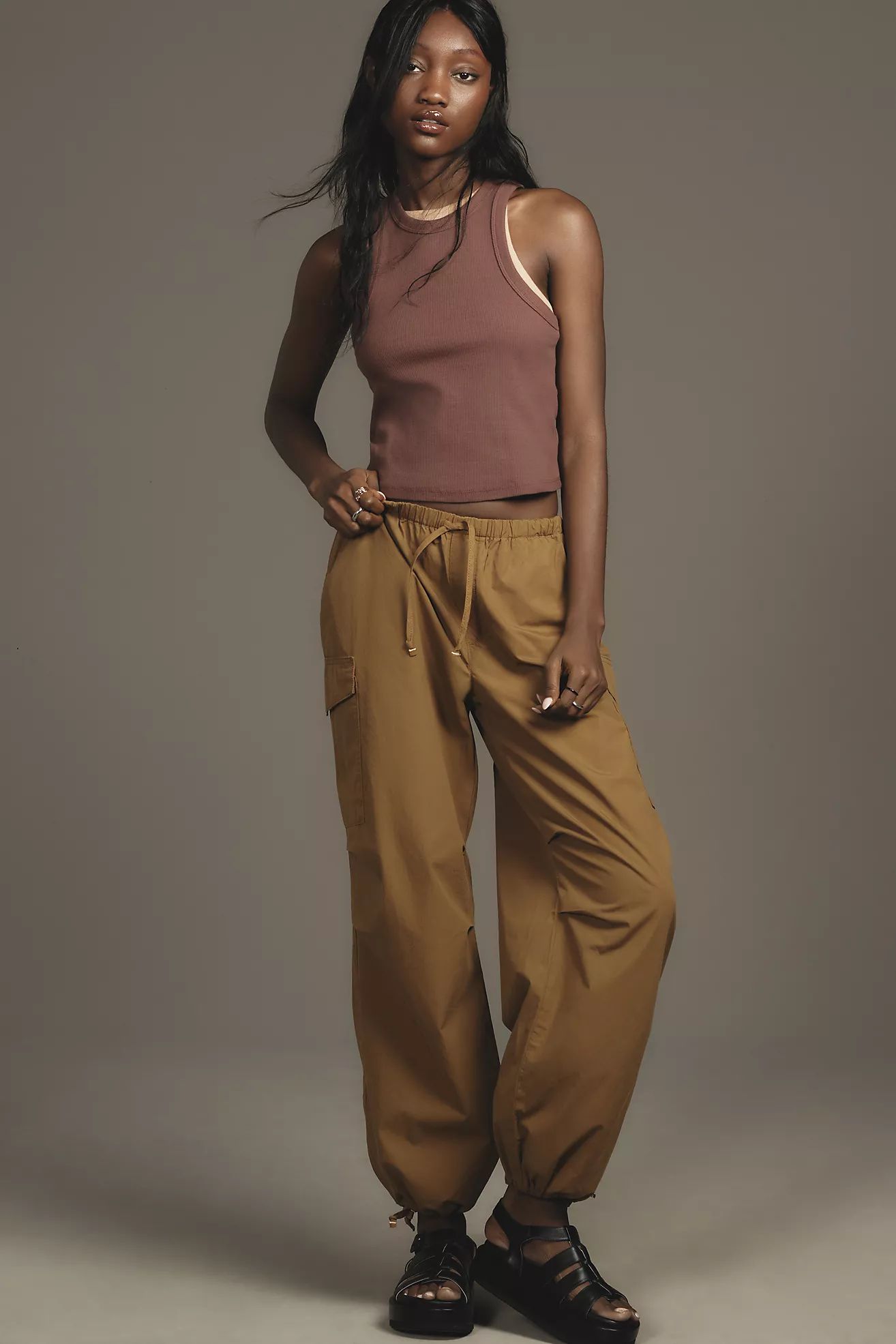Pilcro Pull-On Parachute Pants | Anthropologie (US)