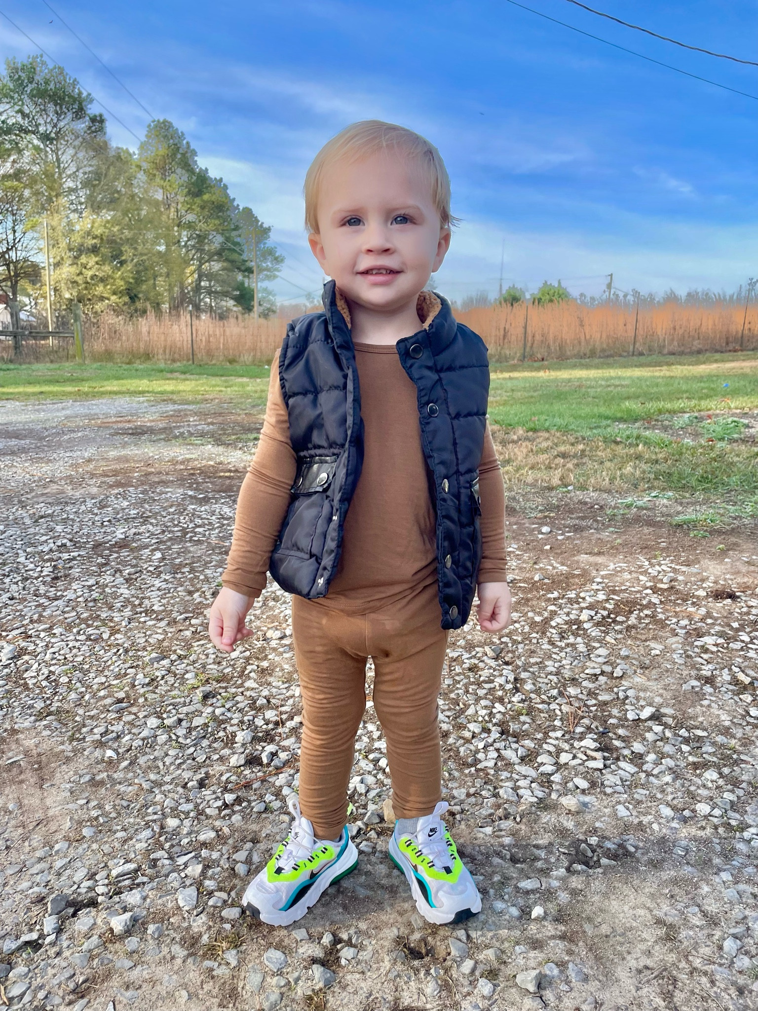 Love a simple fit. Brown long sleeve set with a black puffy vest 

#LTKunder100 #LTKkids #LTKCyberweek