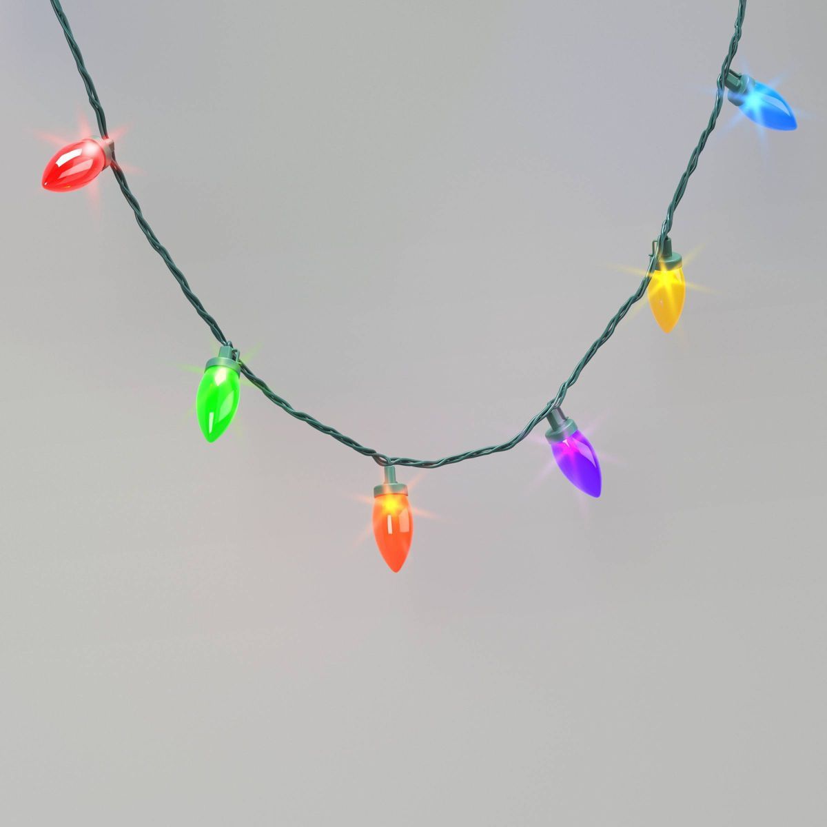 25ct LED C9 Classic Glow Indoor Outdoor Christmas String Lights with Green Wire - Wondershop™ | Target