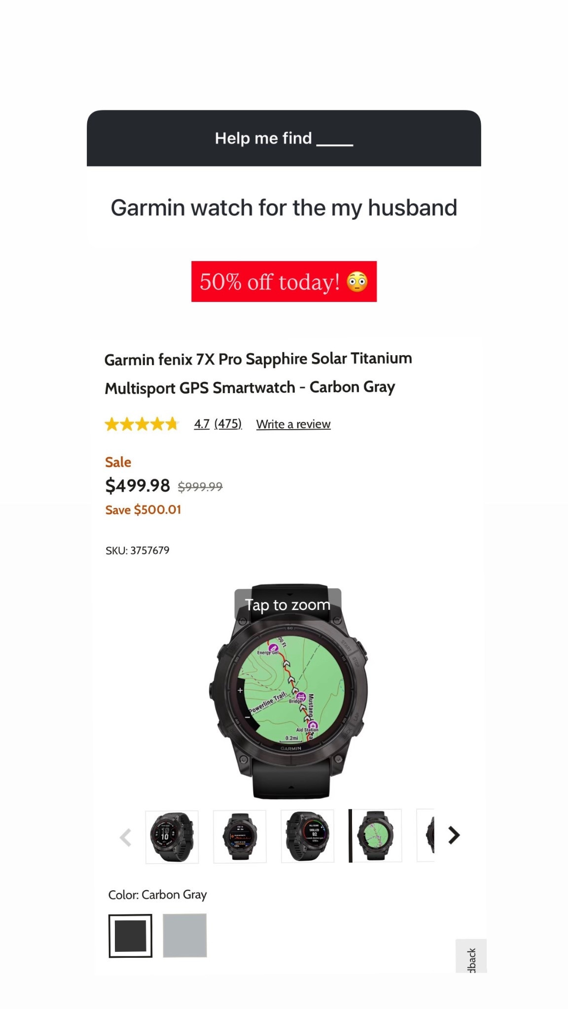 Half off Garmin watches for Cyber Monday! Great Gift for Him idea 

#LTKHoliday #LTKSaleAlert #LTKCyberWeek