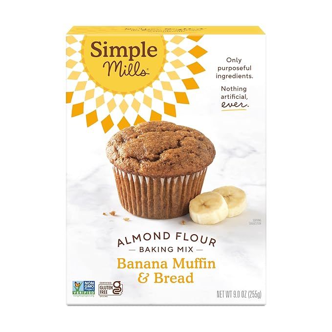 Simple Mills Almond Flour Baking Mix, Banana Muffin & Bread Mix - Gluten Free, Plant Based, Paleo... | Amazon (US)