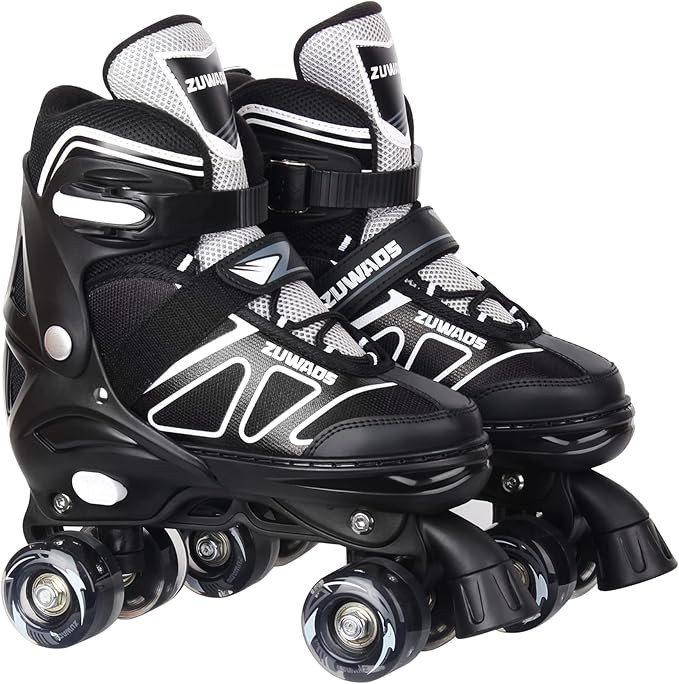 Zuwaos Adjustable Kids Roller Skates for Boys Girls Ages 4-12 with Light Up Wheels,Toddler Roller... | Amazon (US)