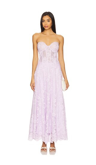 Carolena Set in Lavender Fog Lace | Revolve Clothing (Global)