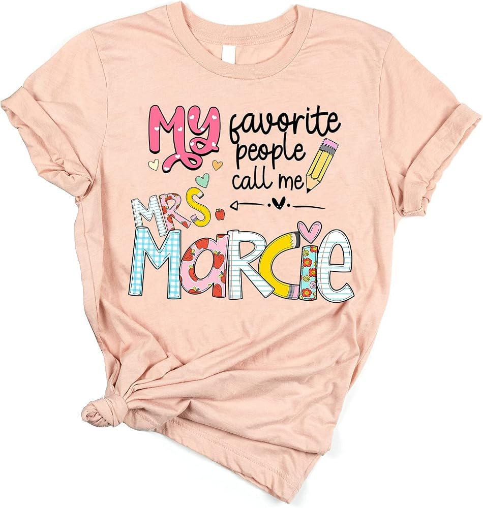 Nazenti Teacher Gifts, My Favorite People Call Custom Name Shirt, Gift Idea for Teacher, Small-5X... | Amazon (US)