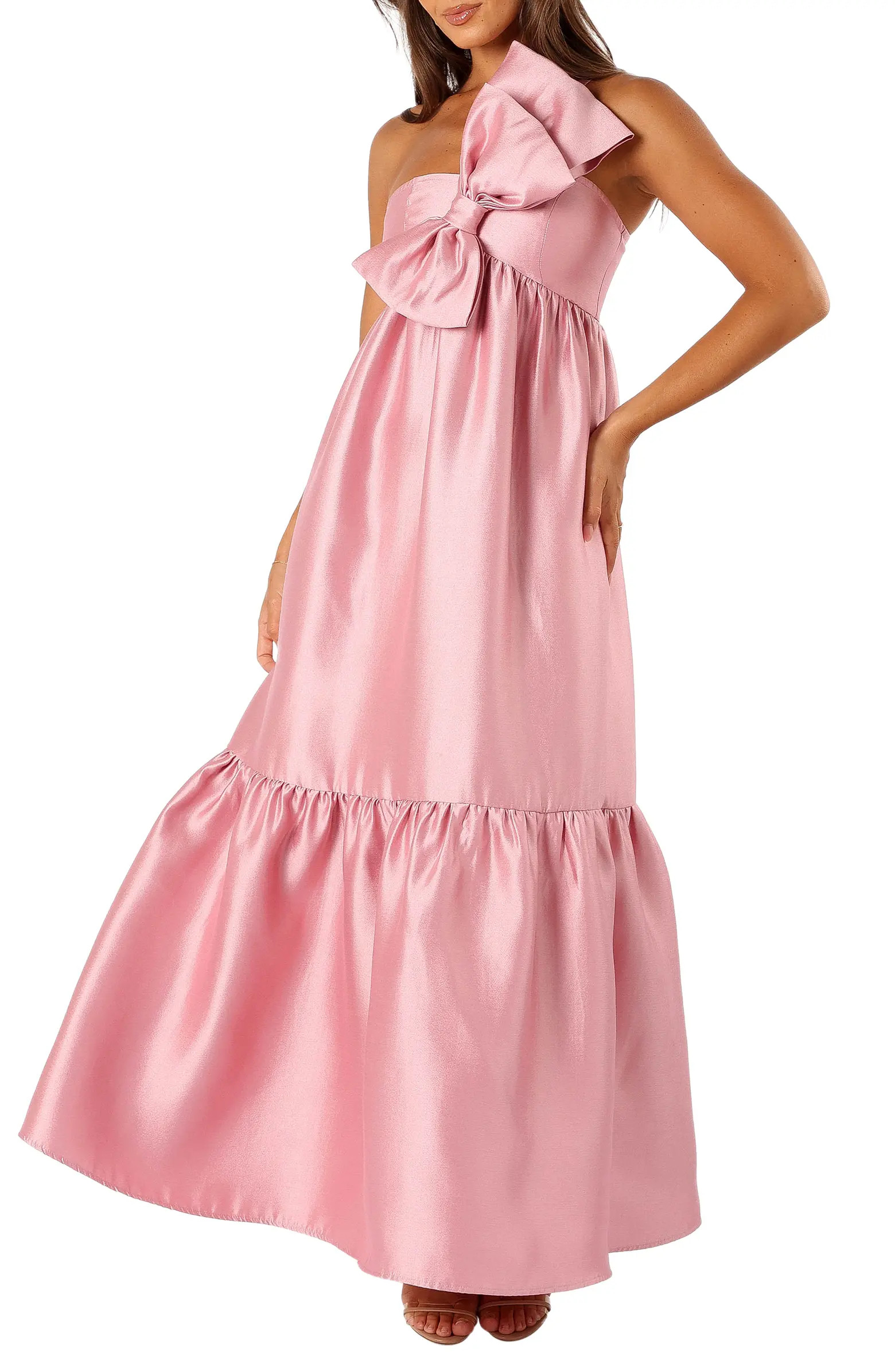 Petal & Pup Betina Bow One-Shoulder Gown | Nordstrom | Nordstrom