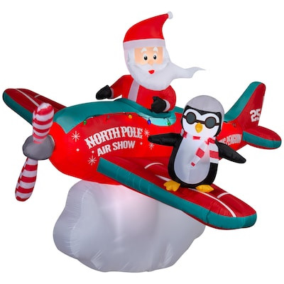 Holiday Living 6.9-ft Animatronic Lighted Merry Christmas Inflatable | Lowe's