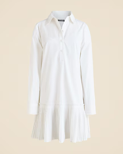 Amelia long-sleeve shirtdress in cotton poplin | J. Crew US