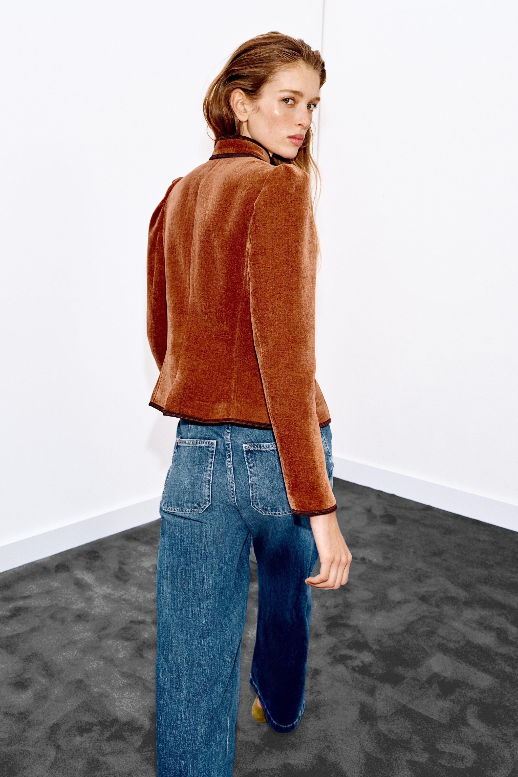 CONTRAST TRIM BLAZER | Zara US