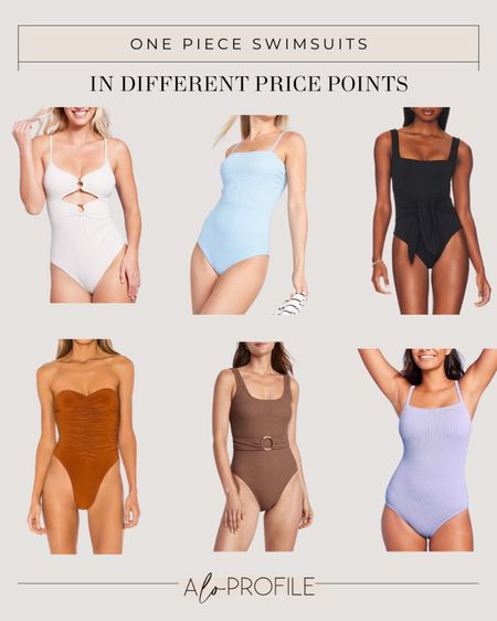 One piece swimsuits in different price points. 🩱 