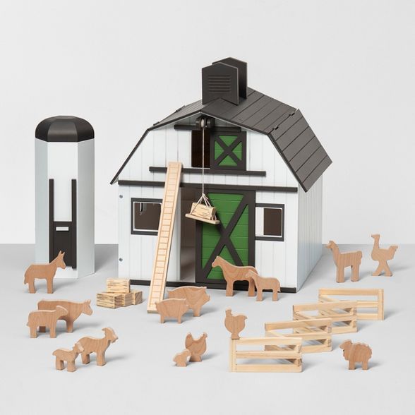 Toy Barn with Animal Figurines - Hearth & Hand&#8482; with Magnolia | Target