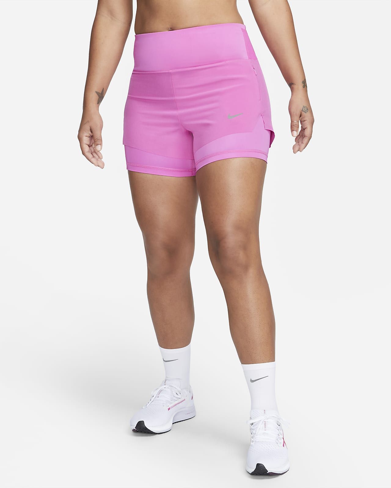 Nike Dri-FIT Swift Women's Mid-Rise 8cm (approx.) 2-in-1 Running Shorts with Pockets. Nike SE | Nike (SE)