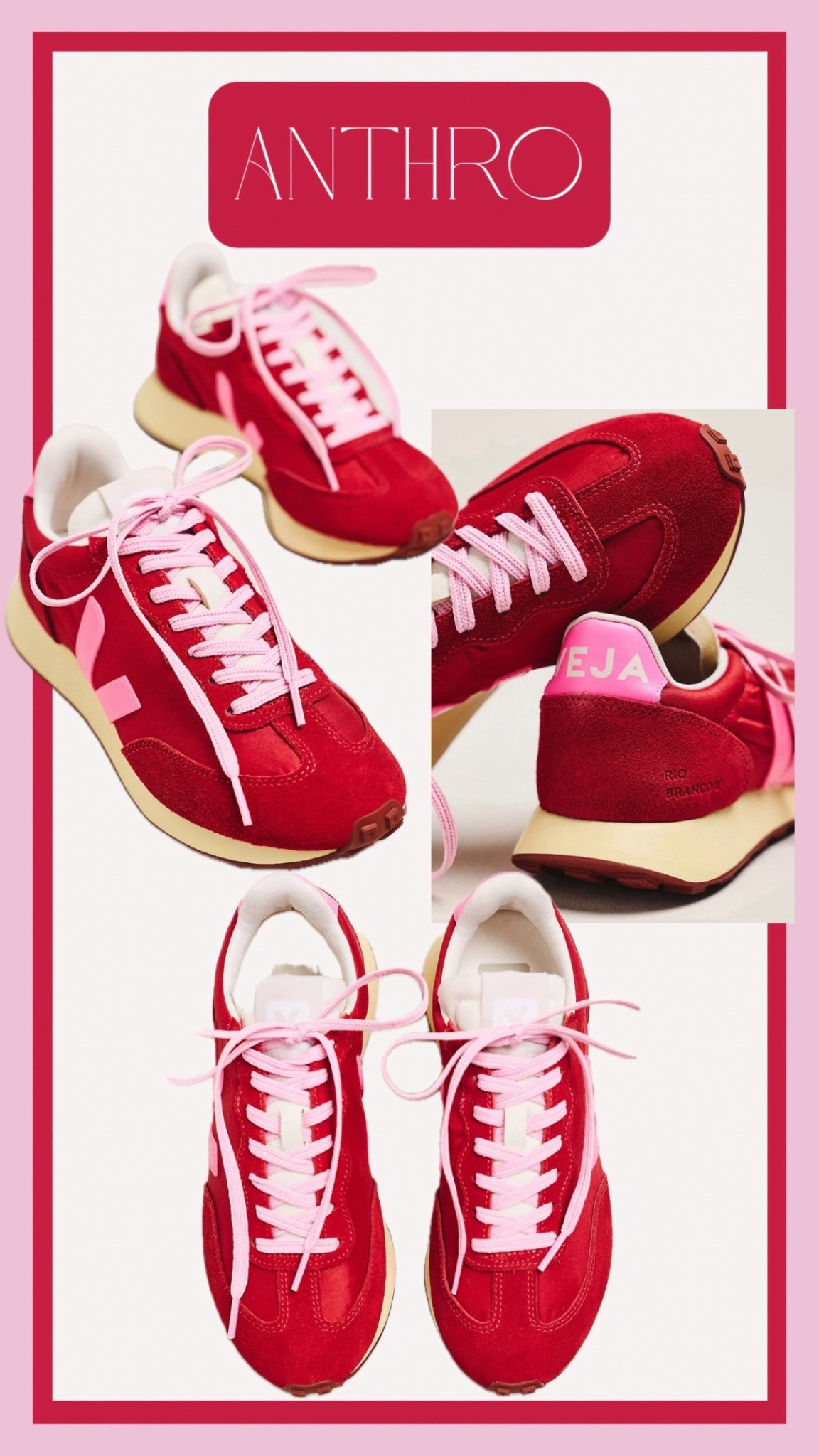 Veja sneakers, pink red vejas, Anthropologie Veja, gifts for her, valentines day, valentines gifts 

How cute are these pink and red Vejas?😍 one of my favorite color combos!!🩷❤️ 

#LTKValentine #LTKootd