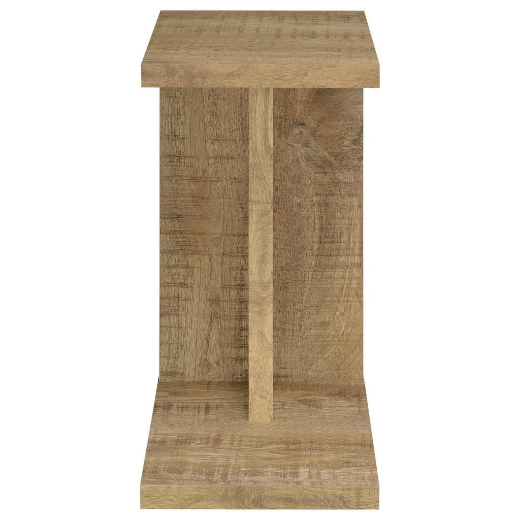 Clower Engineered Wood C-Shaped Sofa Side Table In Mango | 1stopbedrooms