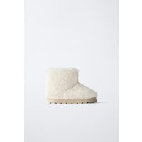 Zara - Faux Fur Snow Boots - Kids - Off White - Kids | Zara US