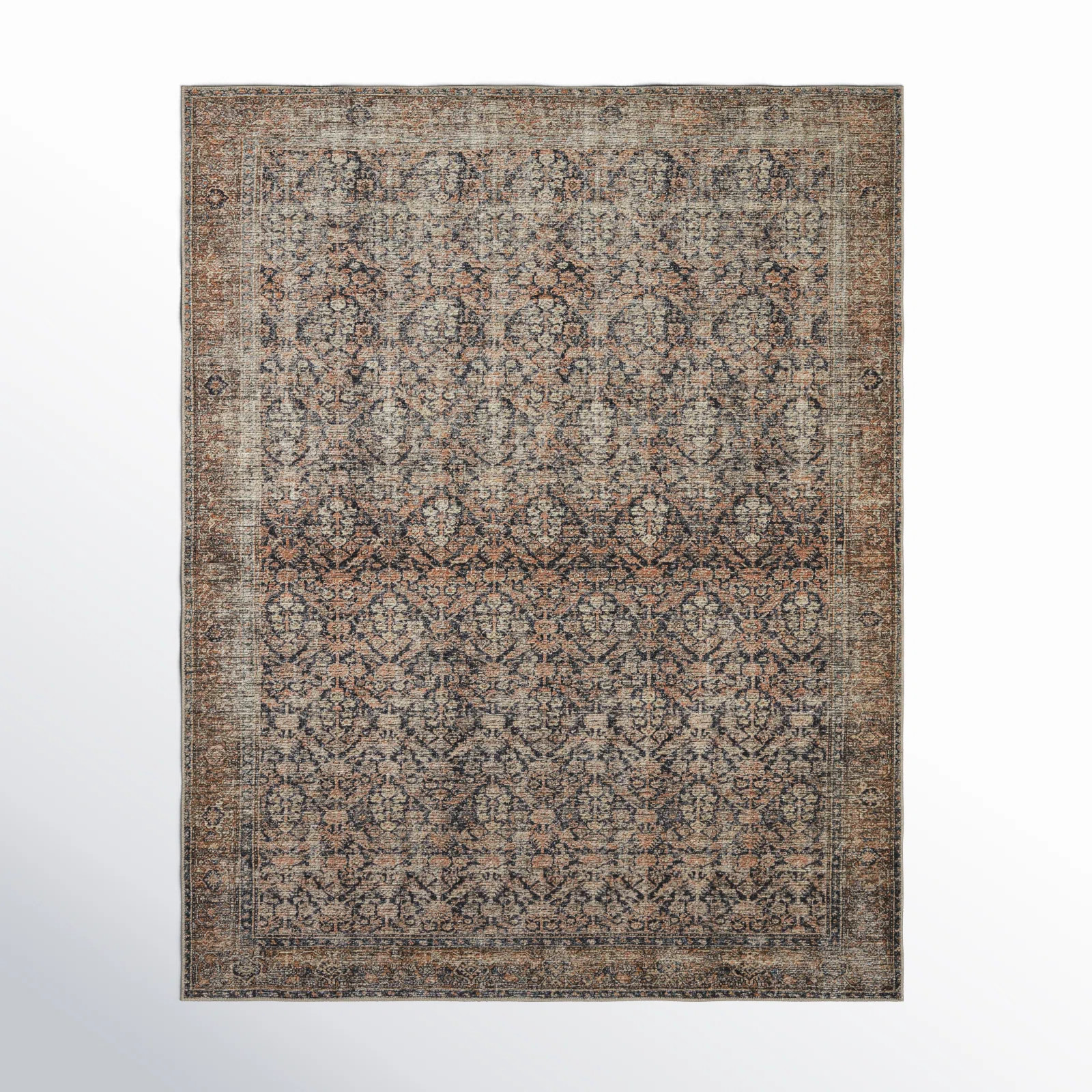Billie Oriental Ink / Salmon Area Rug | Wayfair North America
