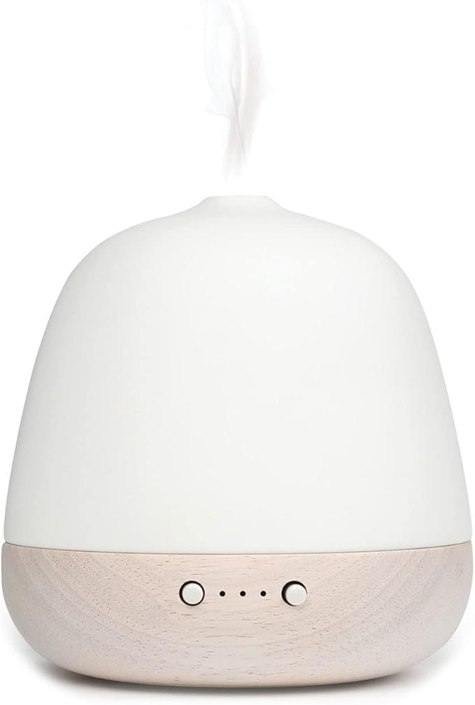 Essential Oil Diffuser, Handmade Ceramic&White Oak Wood Aromatherapy Humidifier with Adjustable M... | Amazon (US)