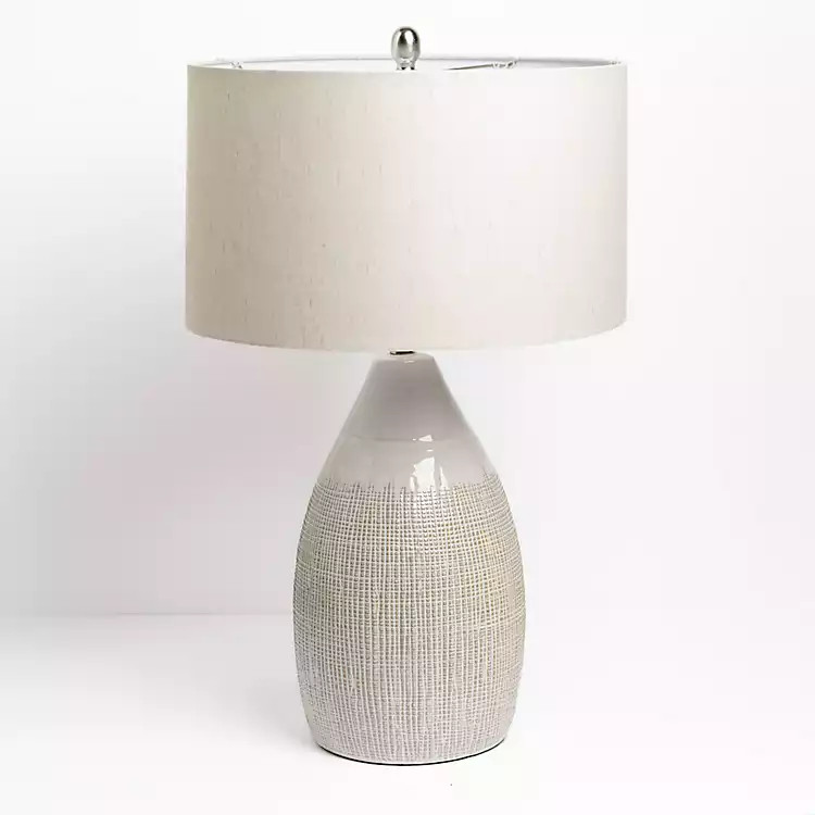 New! Luca Cream Ceramic Table Lamp | Kirkland's Home