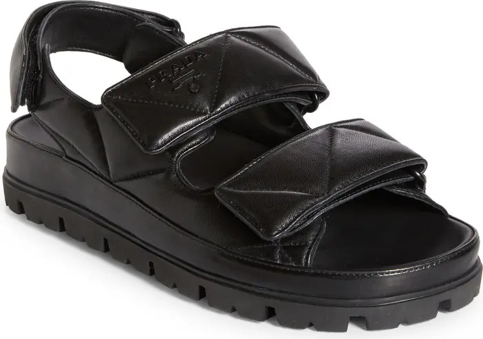 Prada Diagram Double Strap Slide Sandal (Women) | Nordstrom | Nordstrom