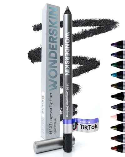 Wonderskin Eyeliner Pencil, 1440 Longwear Black Glitter Eyeliner Pencil - Waterproof, Sharpenable & Smudge Proof | Amazon (US)