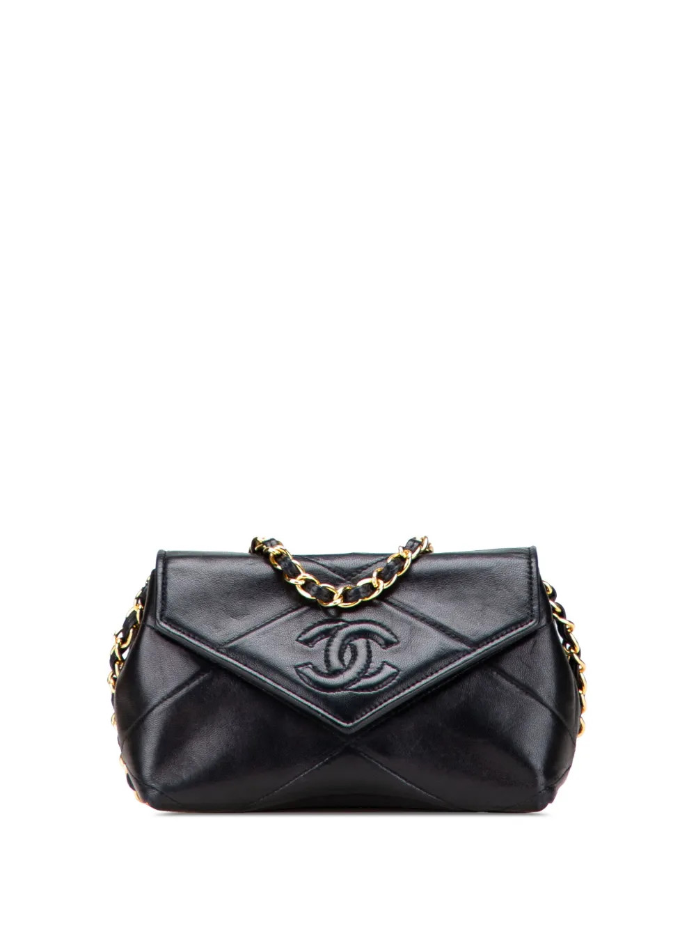 CHANEL Pre-Owned 1986-1988 Mini CC Quilted Lambskin Single Flap Crossbody Bag | Black | FARFETCH | Farfetch Global