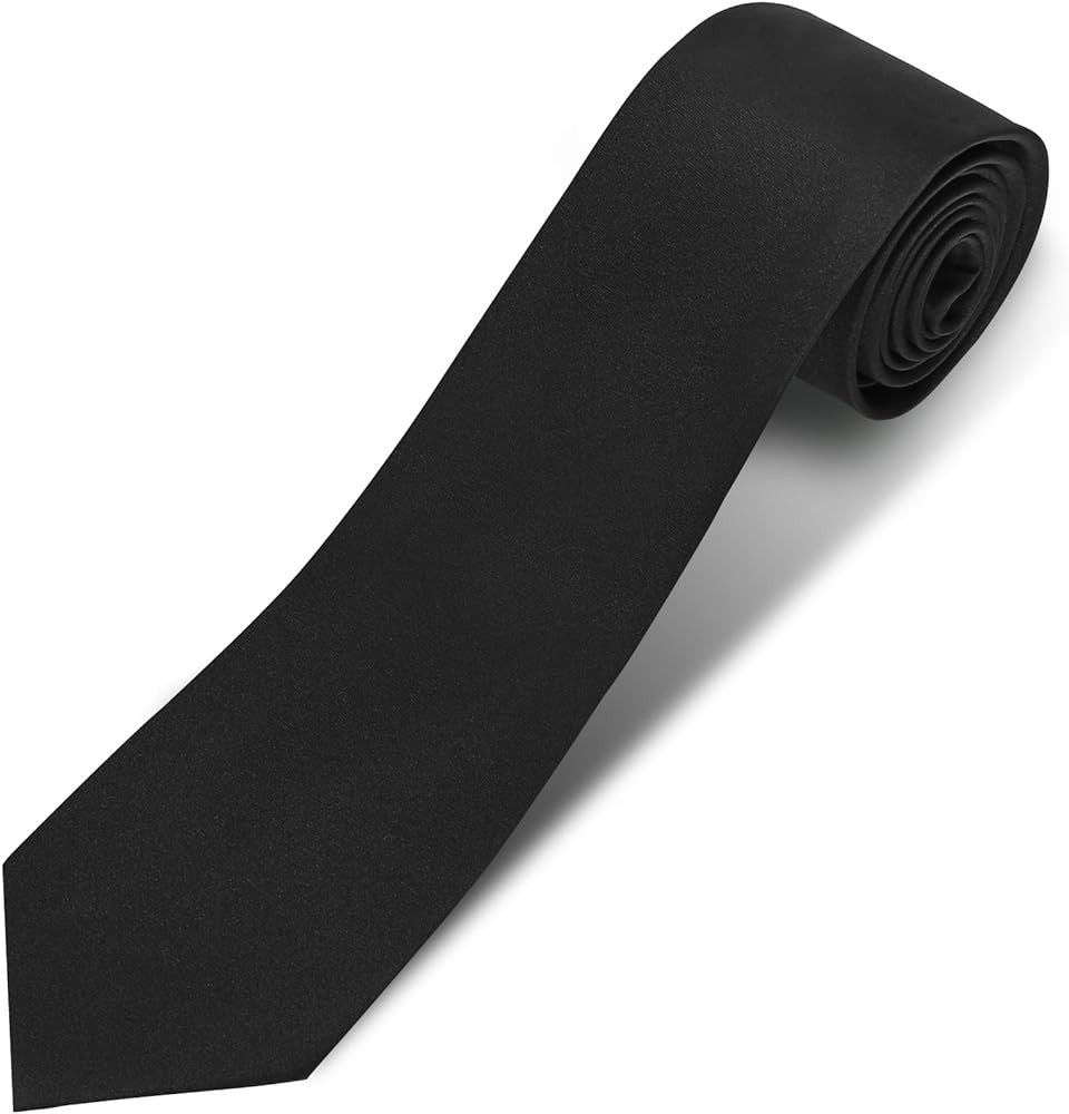 Men's Ties Solid Pure Color 3.15" (8CM) Necktie Plain Formal Black Ties For Men | Amazon (US)