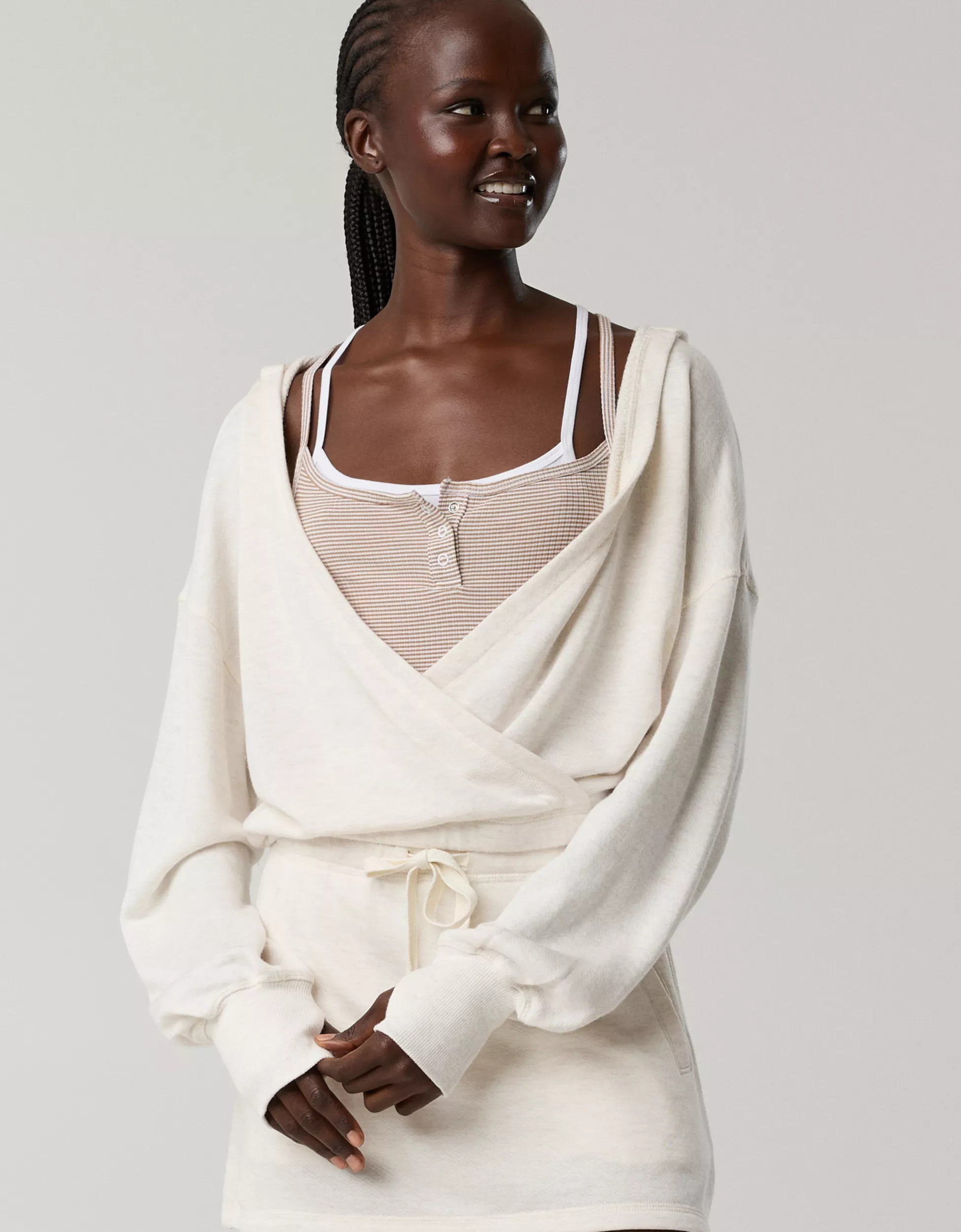 OFFLINE By Aerie Keep It 100 Terry Wrap Hoodie | Aerie