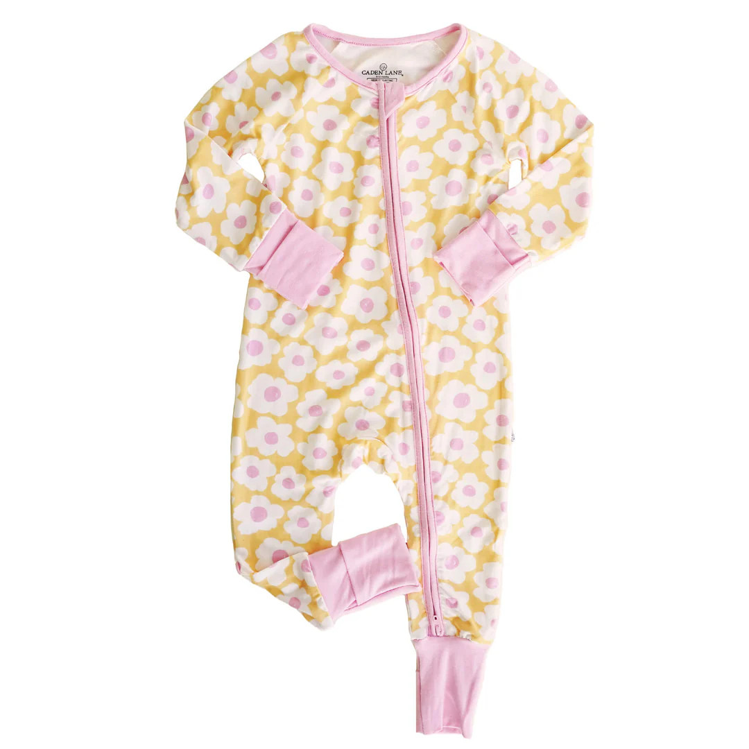 Sunshine Daisy Convertible Zip Romper | Caden Lane