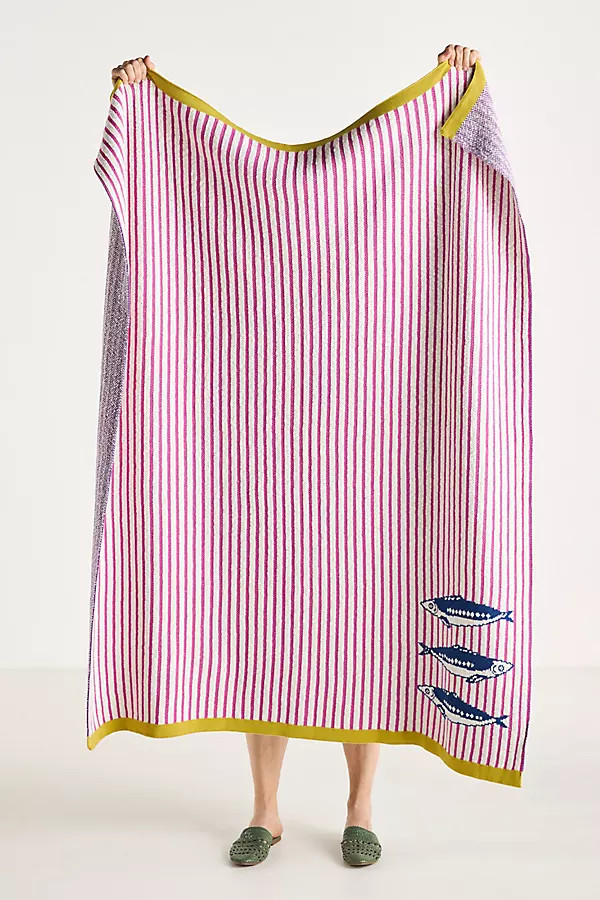 Sonnie Cotton Knit Throw Blanket | Anthropologie (US)