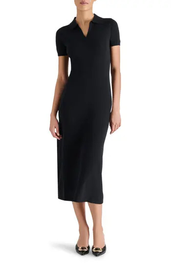 Steve Madden Banks Polo Midi Sweater Dress in Black at Nordstrom Rack, Size Small | Nordstrom Rack