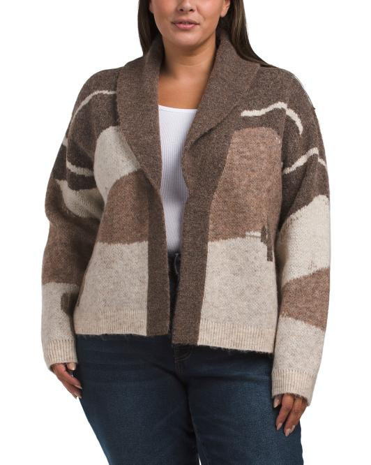Long Sleeve Horse Shawl Cardigan | TJ Maxx