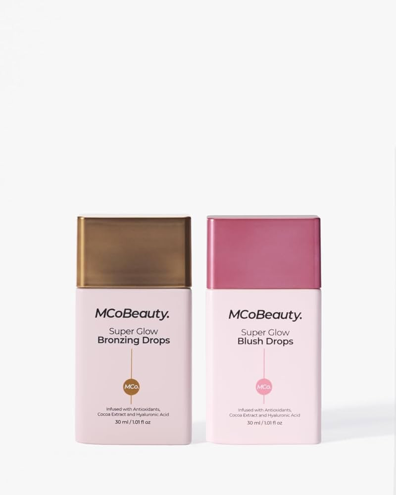 MCoBeauty Super Glow Bronzing and Blush Drops in Peach Pink, Sun-Kissed Healthy Glow for Hydrated... | Amazon (US)