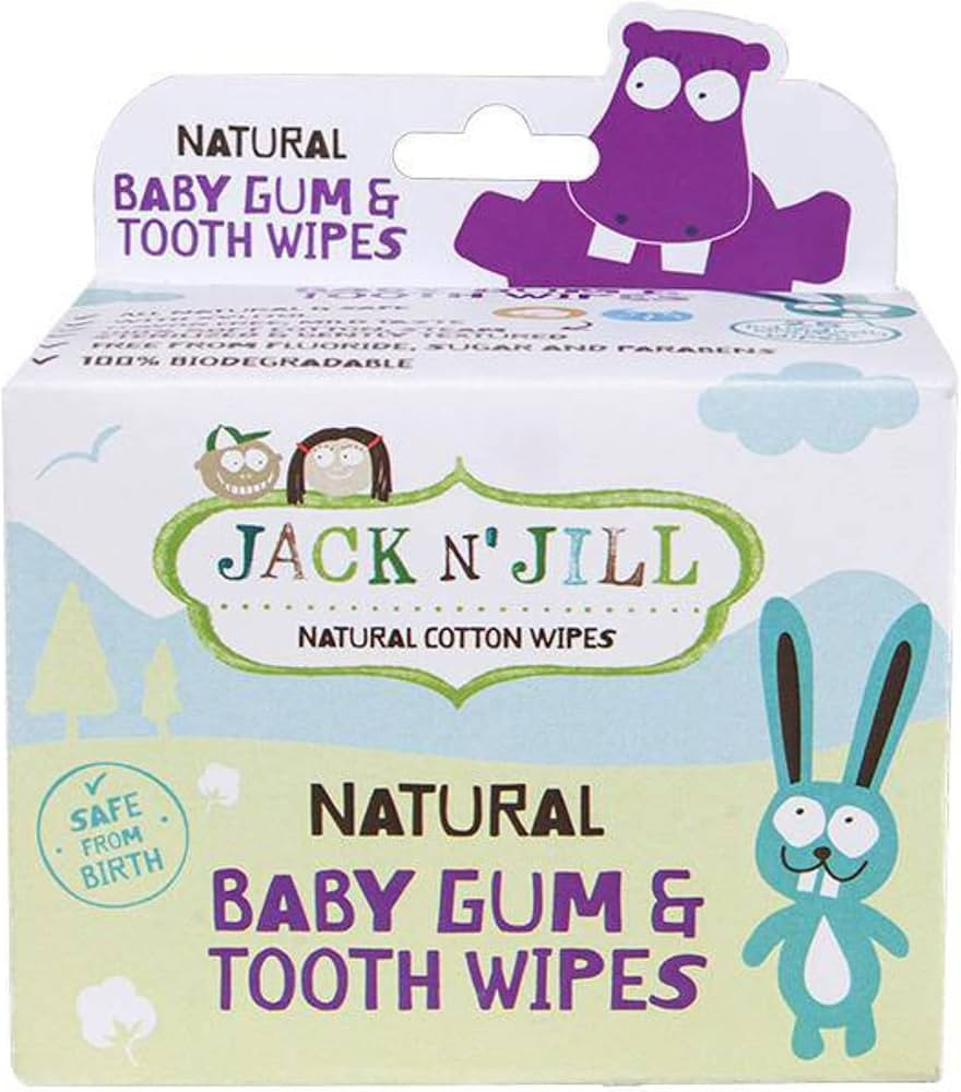 Jack N' Jill Baby Gum & Tooth Wipes - Natural & Safe, Contains only Water & Xylitol, Soft Sterili... | Amazon (US)