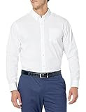 Dockers Men's Long Sleeve Button Up Perfect Shirt, White, Small | Amazon (US)