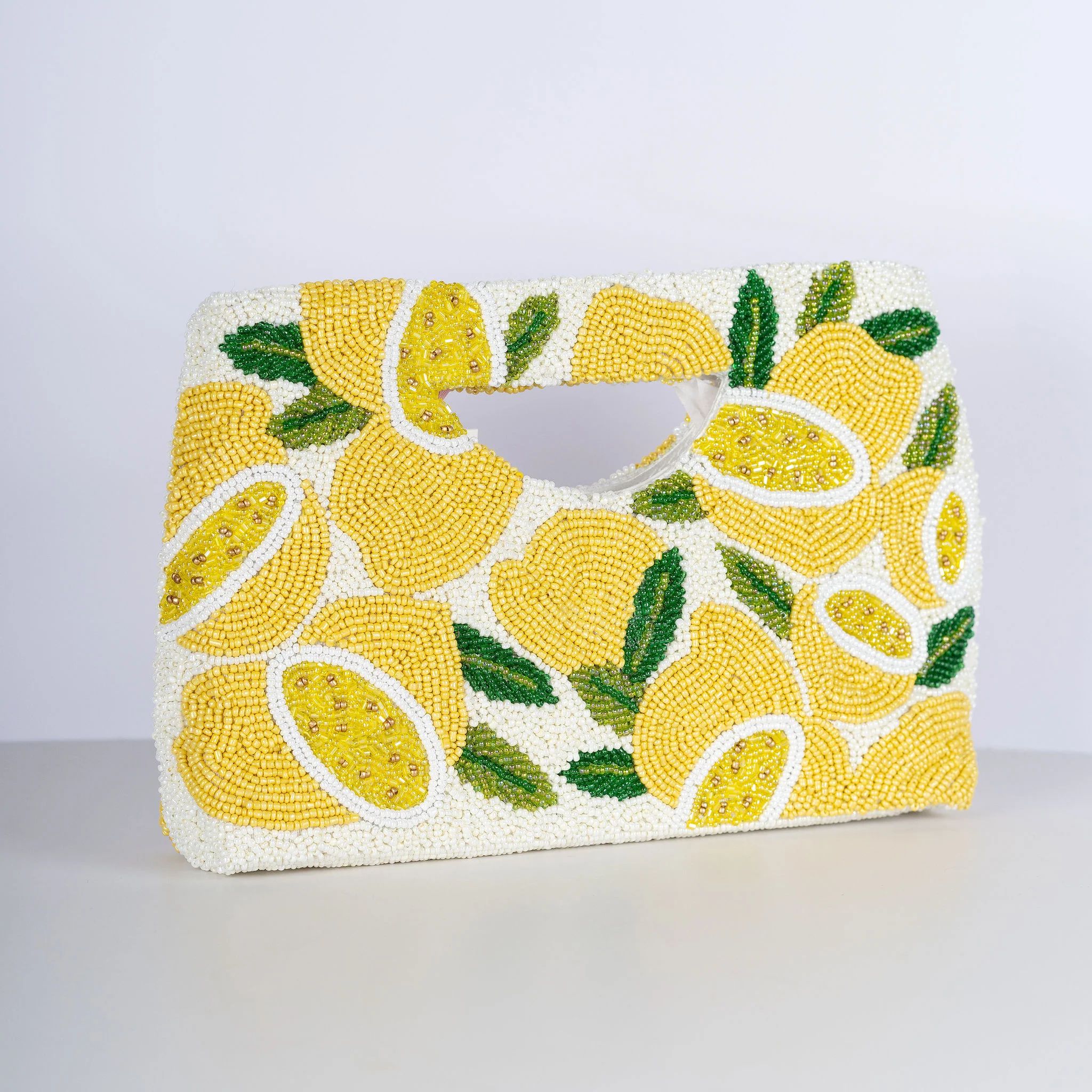 Lemons Beaded Top Handle Bag | Marlowe Street