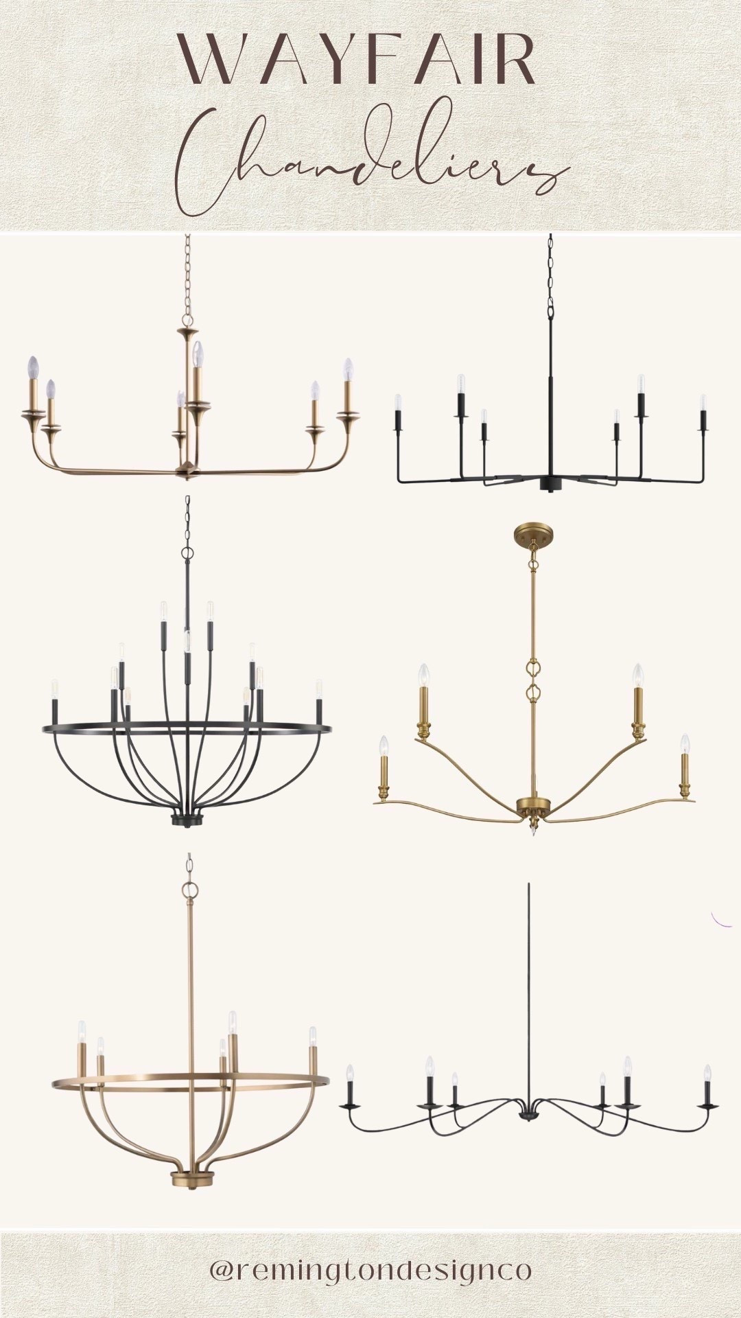 Wayfair chandeliers that are absolutely beautiful! 🤩 

Style tip - Home decor - Chandeliers - Lighting - Home finds #LTKStyleTip 

