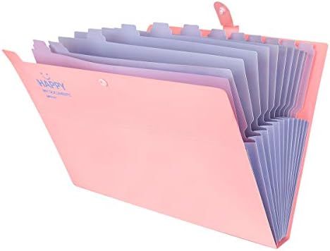 12 Pockets Expanding File Folder,Yigou Office Folders for Documents with Snap Button,Wallet Folde... | Amazon (UK)