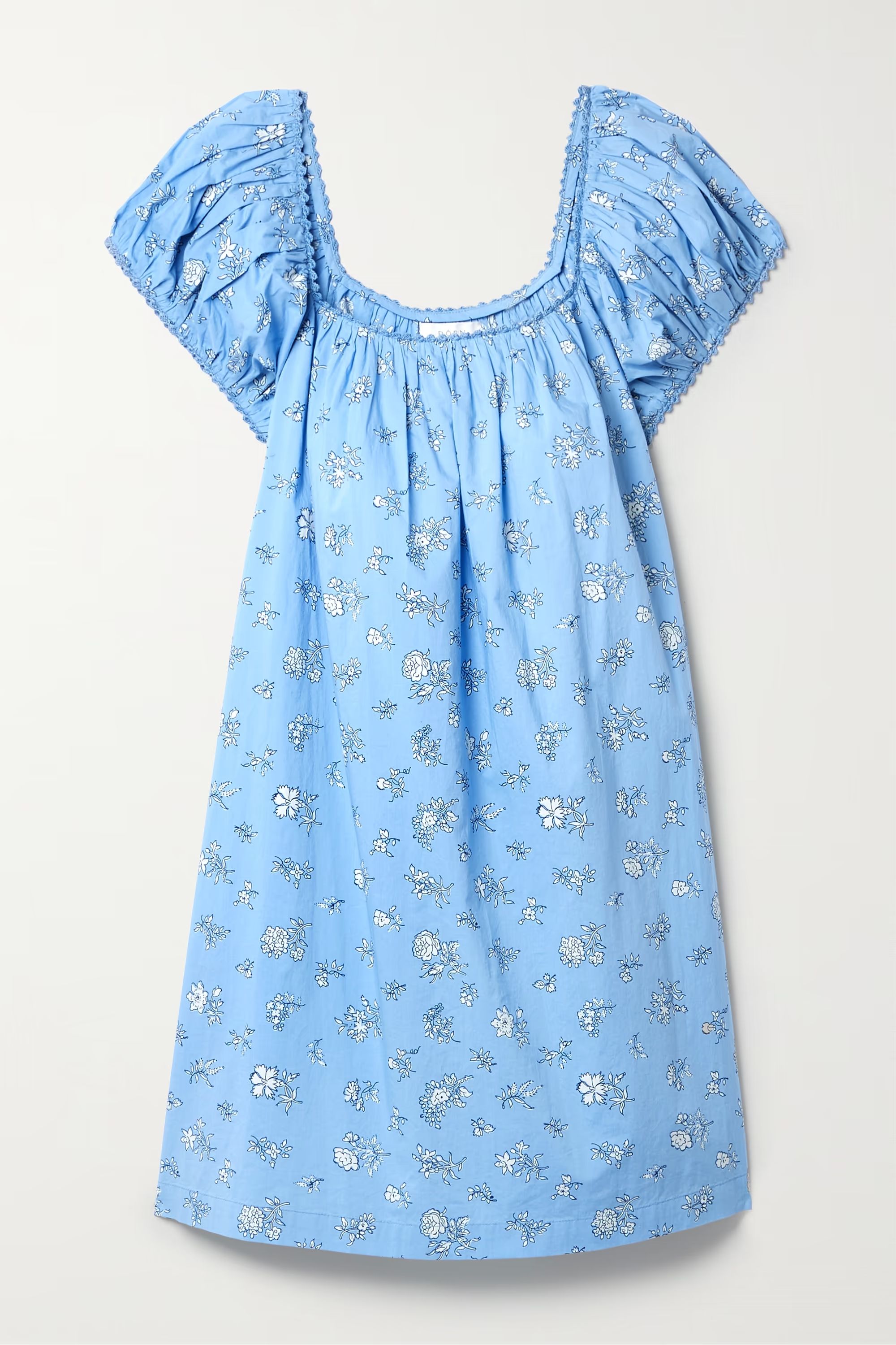 + NET SUSTAIN Julie floral-print organic cotton-poplin mini dress | NET-A-PORTER (UK & EU)