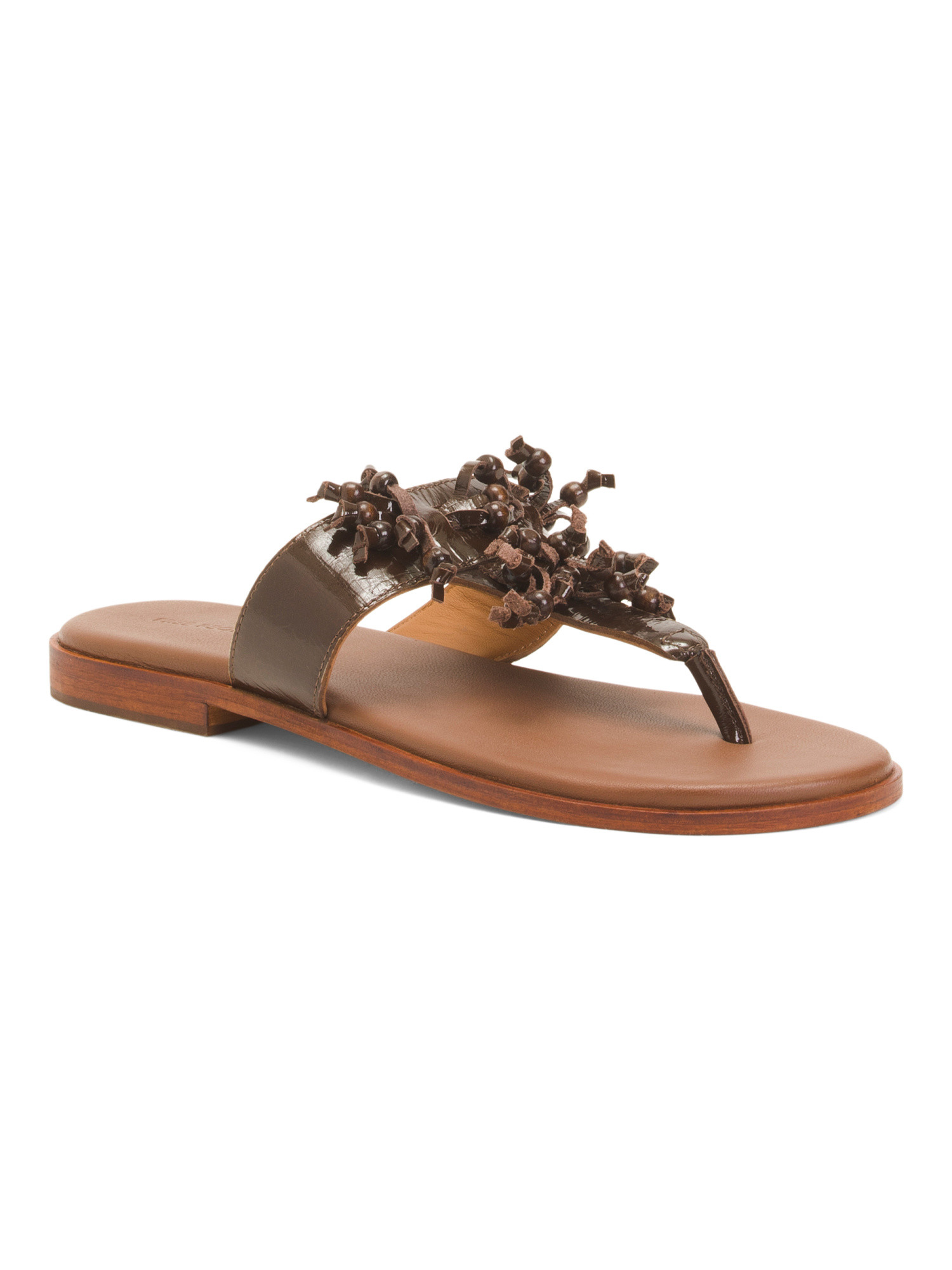 Leather Sadie Fringe Sandals | TJ Maxx