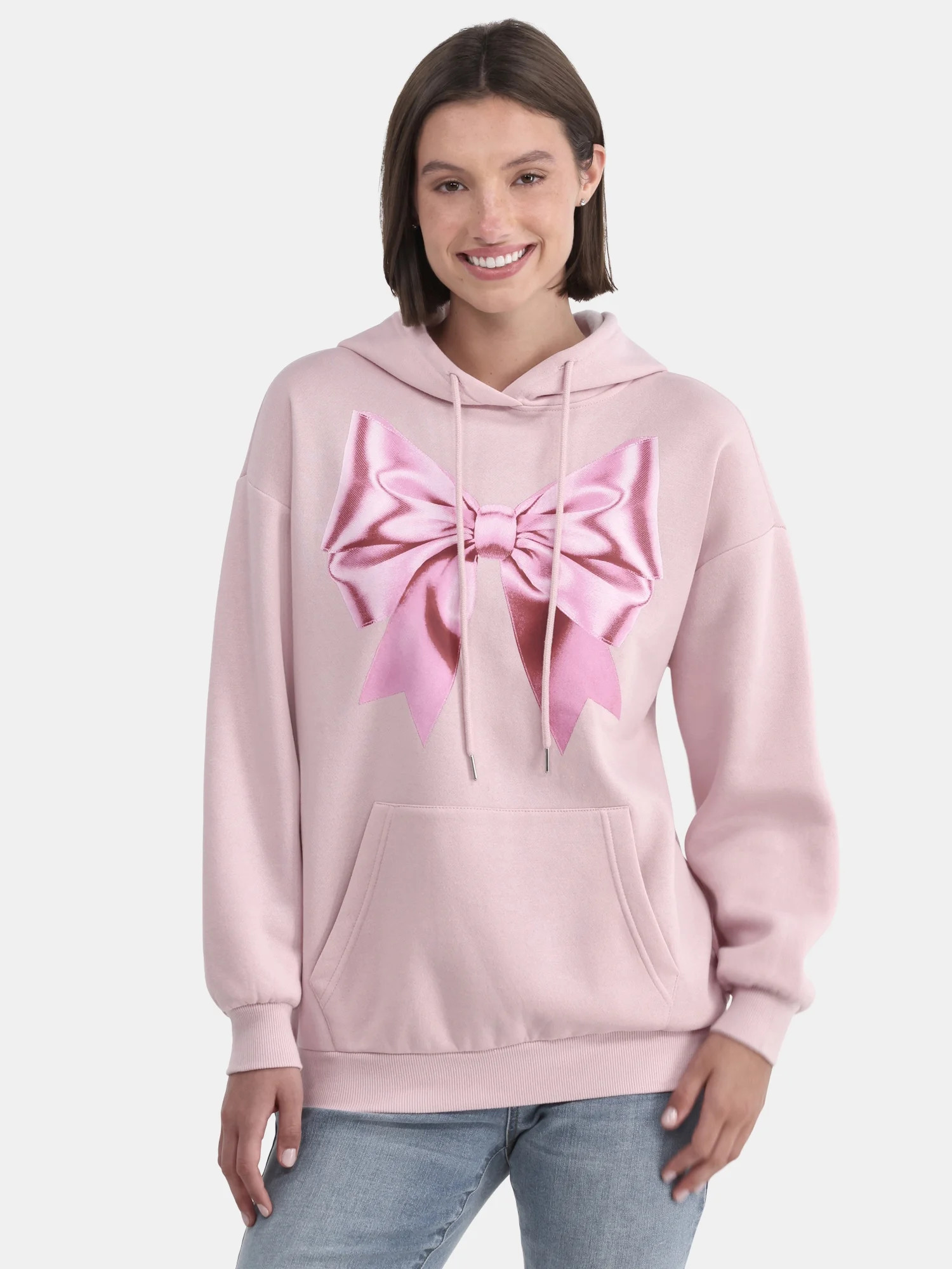 No Boundaries Oversized Printed Hoodie, Women's and Women’s Plus | Walmart (US)