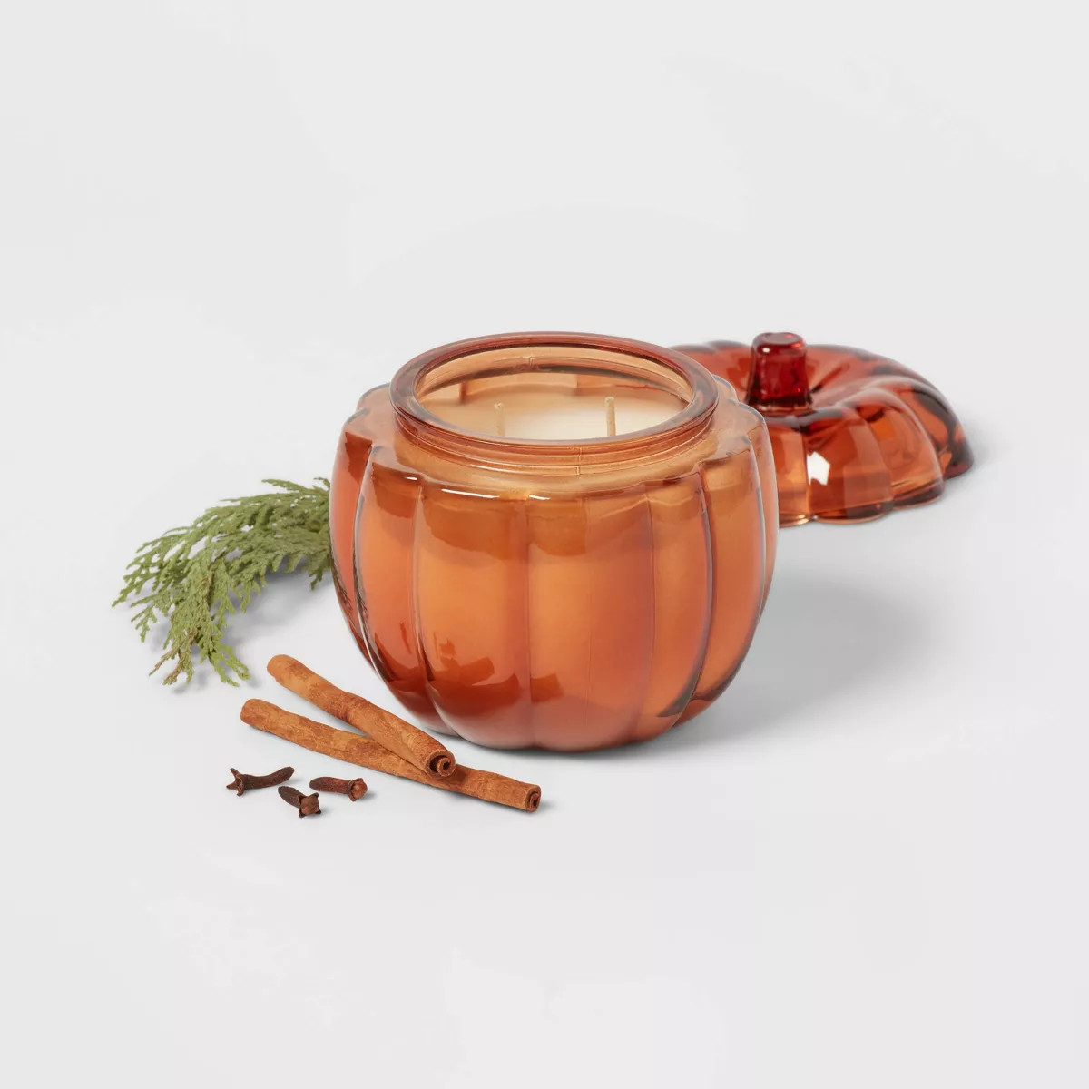 Glass Figural Pumpkin Spice Candle Orange - Threshold™ | Target