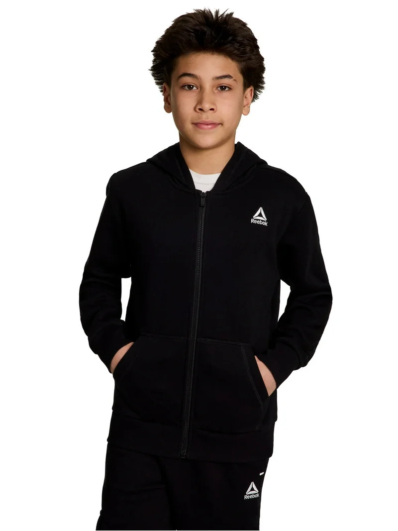 Reebok Boy's Performance Full-Zip Fleece Hoodie, Sizes 4-18 | Walmart (US)