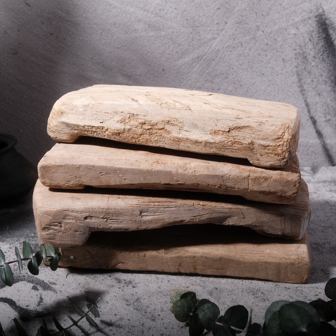Vintage Wood Riser Bleached From India Natural Teak Riser Cutting Board Handmade Wooden Riser Woo... | Etsy (US)