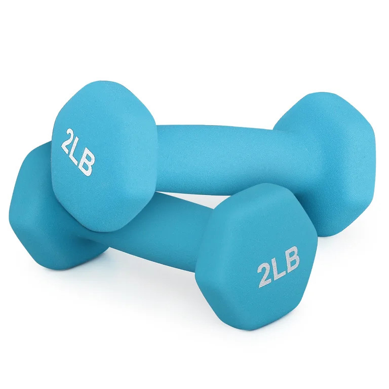 Magshion Neoprene Coated Dumbbell Hand Weights 2 lbs, Set of 2 , Anti-Roll Non-Slip Exercise Fitn... | Walmart (US)