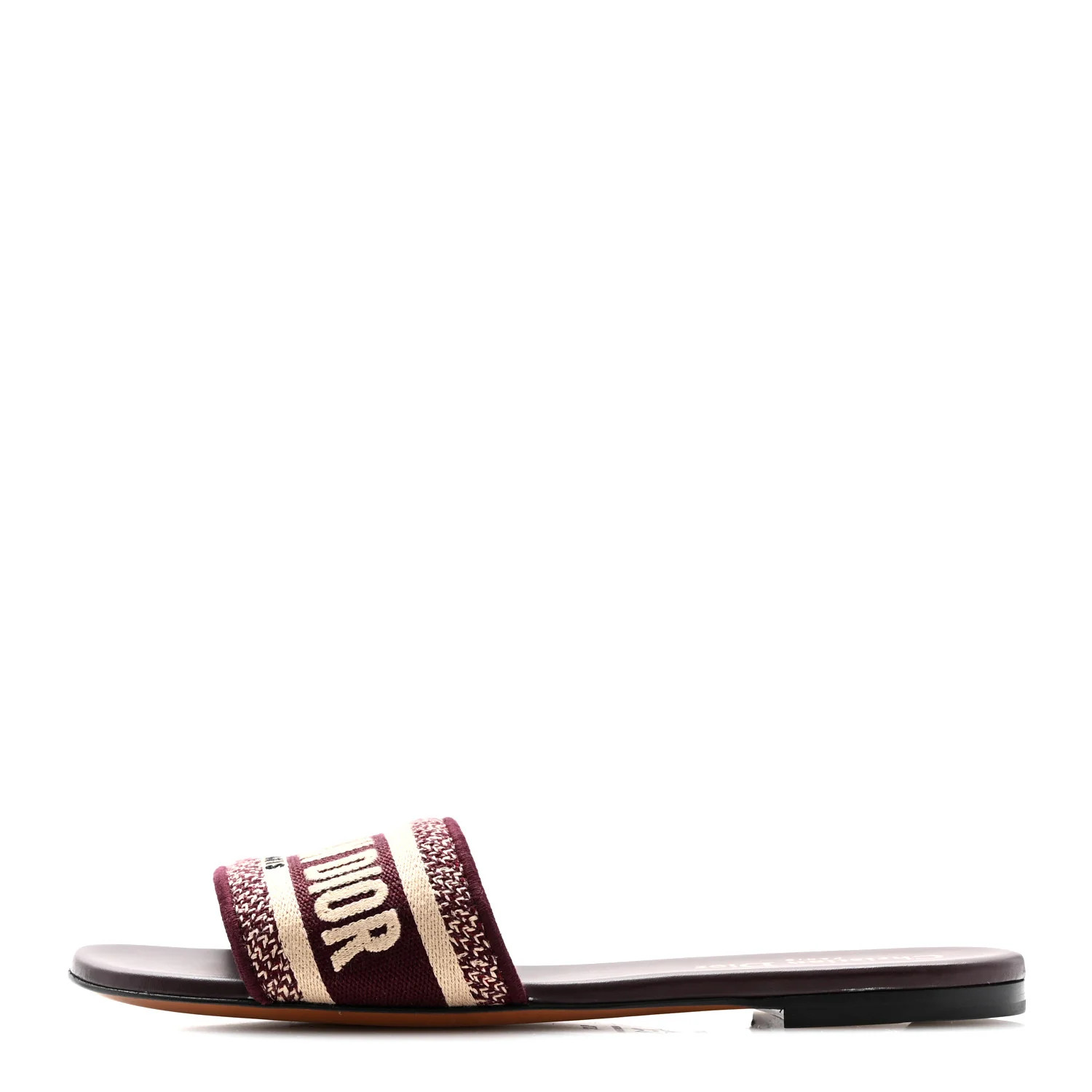 Christian Dior: All/Accessories/CHRISTIAN DIOR Canvas Embroidered Dway Mules Slide Sandals 37.5 B... | FASHIONPHILE (US)