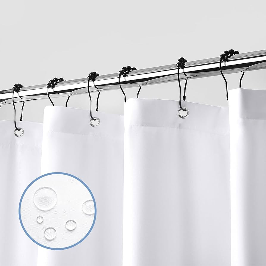 downluxe Waterproof Fabric Shower Curtain Liner - Soft Cloth Shower Liner with 3 Magnets, Shower ... | Amazon (US)