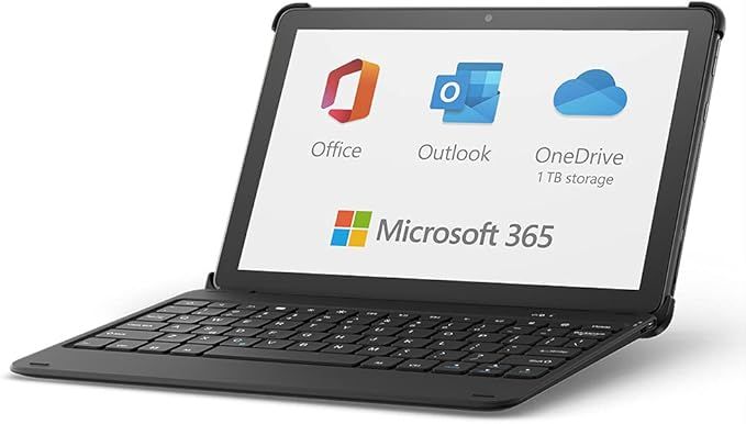 All-new Fire HD 10 tablet, 32 GB, Black + Bluetooth keyboard + 12-month Microsoft 365 Personal su... | Amazon (US)
