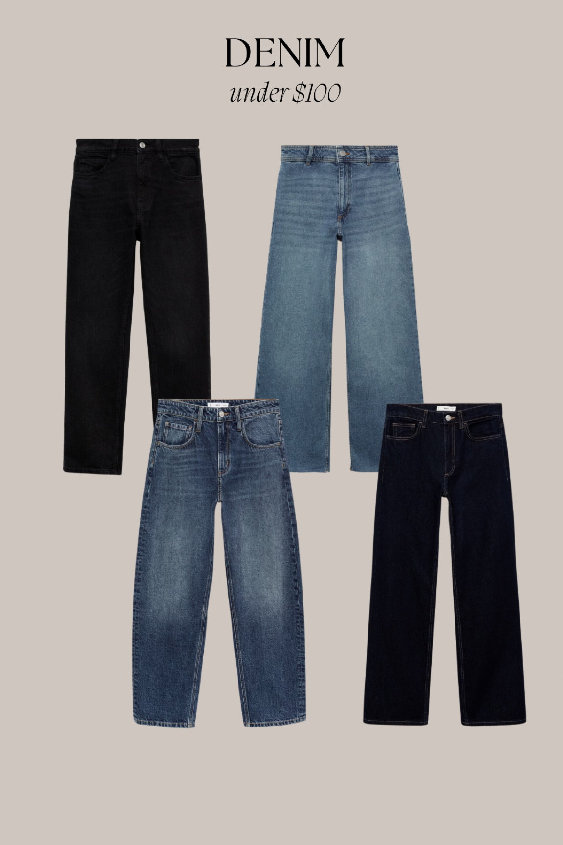Denim from MANGO under $100 // jeans 

#LTKFindsUnder50 #LTKFindsUnder100 #LTKFallSale