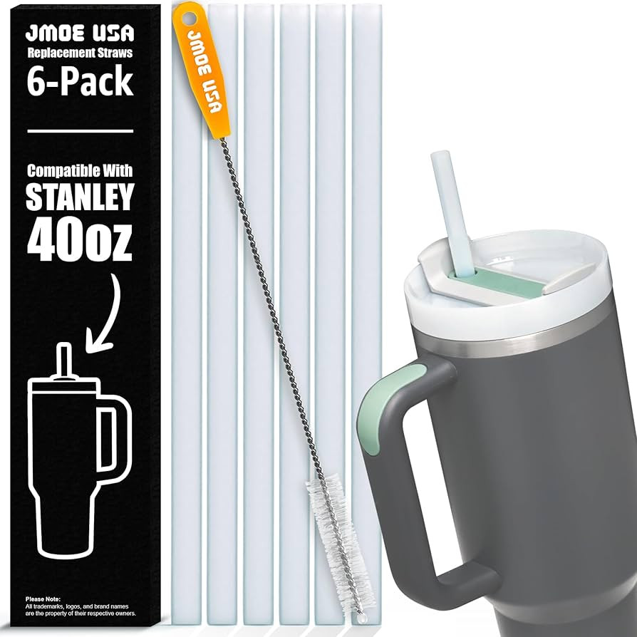 Jmoe USA 12" Straws for Stanley 40oz Adventure Quencher FlowState H2.0 | Replacement Plastic Stra... | Amazon (US)