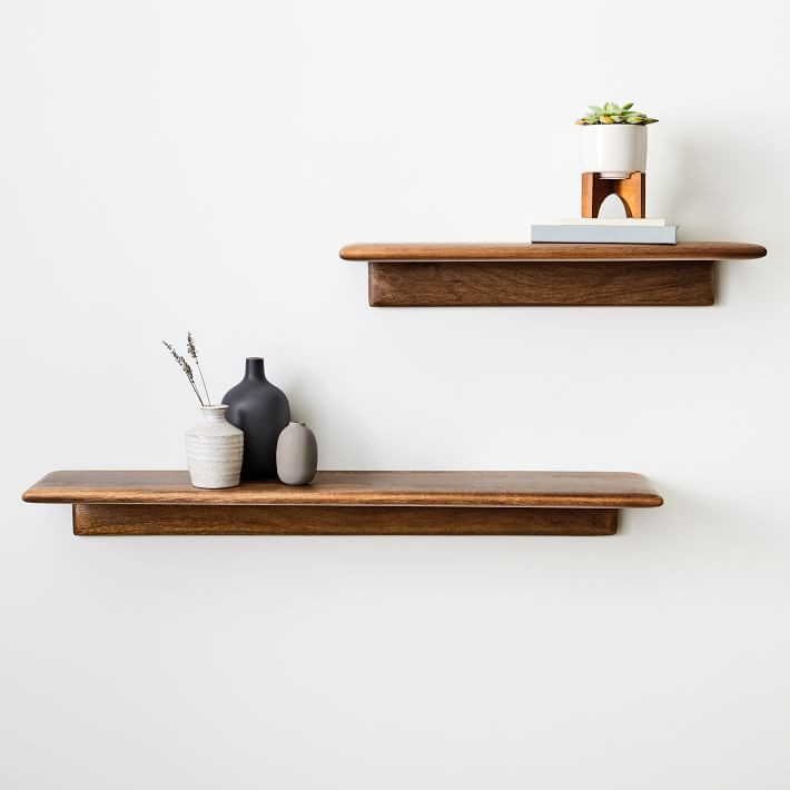 Anton Solid Wood Wall Shelves (24" – 48") | West Elm (US)